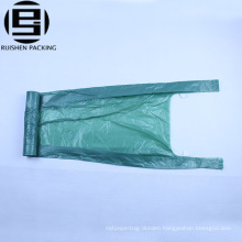 Vest handles green hdpe plastic garbage bags